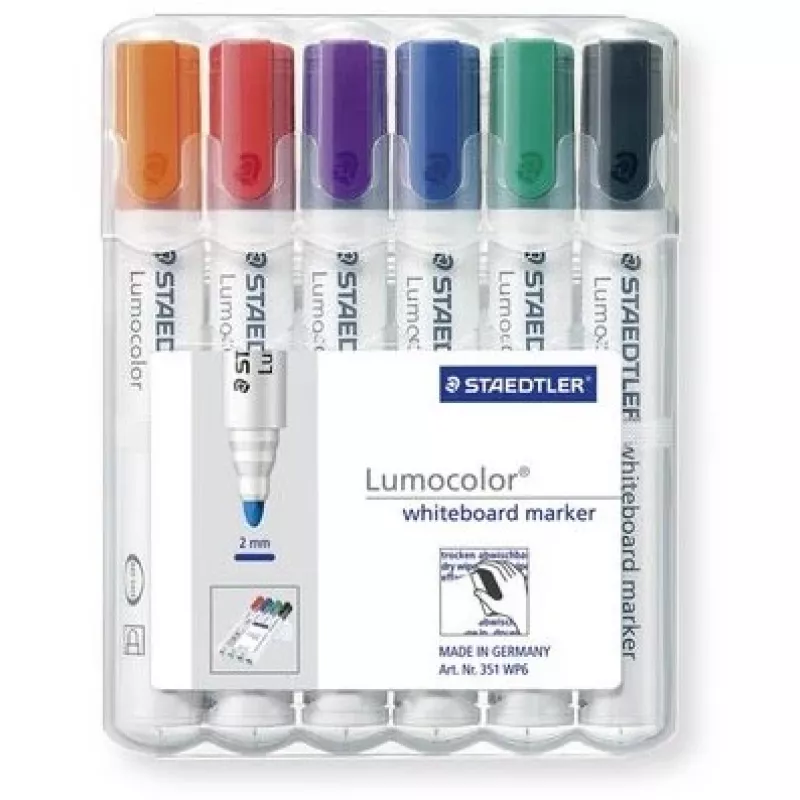 Marker Staedtler Lumocolor Whiteboard 351 6 ks guľatý hrot