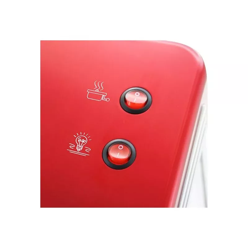 Emerio POM-120650 stroj na popcorn, 360 W, červený/strieborný