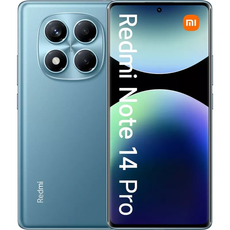 Xiaomi Redmi Note 14 Pro 4G smartfón 8 GB RAM 256 GB, 6,67" AMOLED, 200 MP, 5500 mAh, hybridný Dual SIM, Android 14, oceánsky modrý
