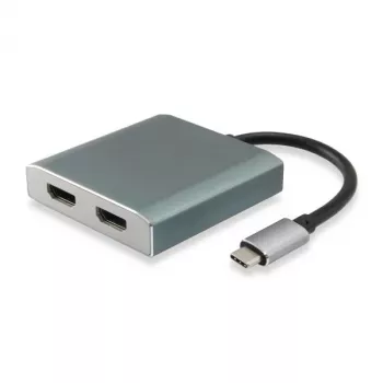 Equip USB Type-C na 2 x HDMI konektor samica adaptér, 3.2 Gen 1 (3.1 Gen 1), USB Type-C, HDMI výstup, 4096 x 2160 pixelov