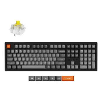 Mechanická Full-Size klávesnica Keychron K10 Max QMK — USB, RF Wireless, Bluetooth, 108 klávesov, RGB, čierna