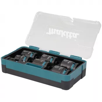 Makita E-16592 nástrčné kľúče pre rázový uťahovač sada nástrčných kľúčov čierna, tyrkysová