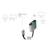 USB Type-C na VGA (D-Sub) video adaptérový kábel LOGILINK CUA0104 0,15 m, sivý/čierny