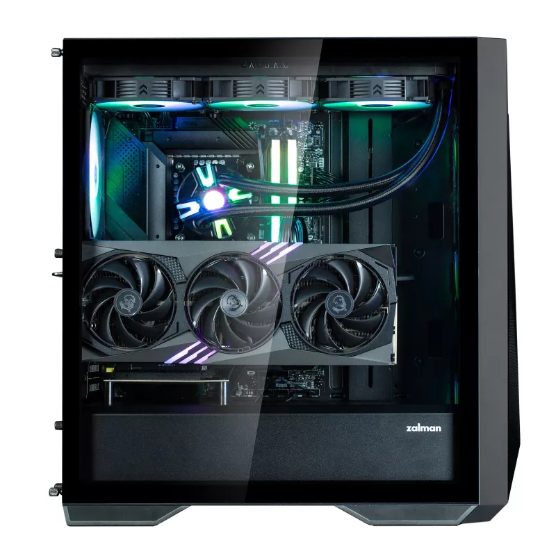 Zalman Z9 Iceberg MS čierna ATX Mid Tower PC skriňa vrátane 4x 140 mm ARGB ventilátorov - Midi/Mini Tower - ATX