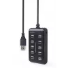 USB hub Gembird UHB-U2P10P-01 — 10-portový USB 2.0 hub