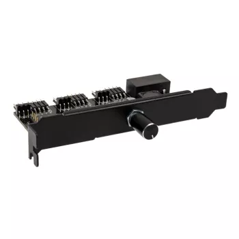 Lamptron CFM36 kontrolér ventilátorov a RGB LED pre PCI slot, čierny