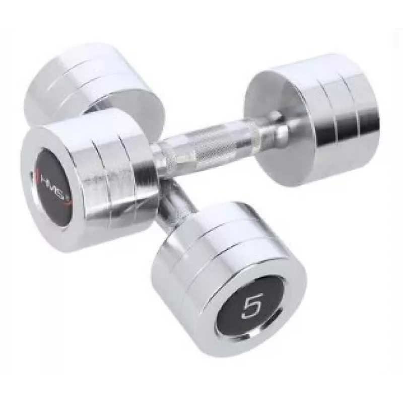 HMS Fitness CHD05 jednoručná batéria s pevnou hmotnosťou 5 kg 2 ks
