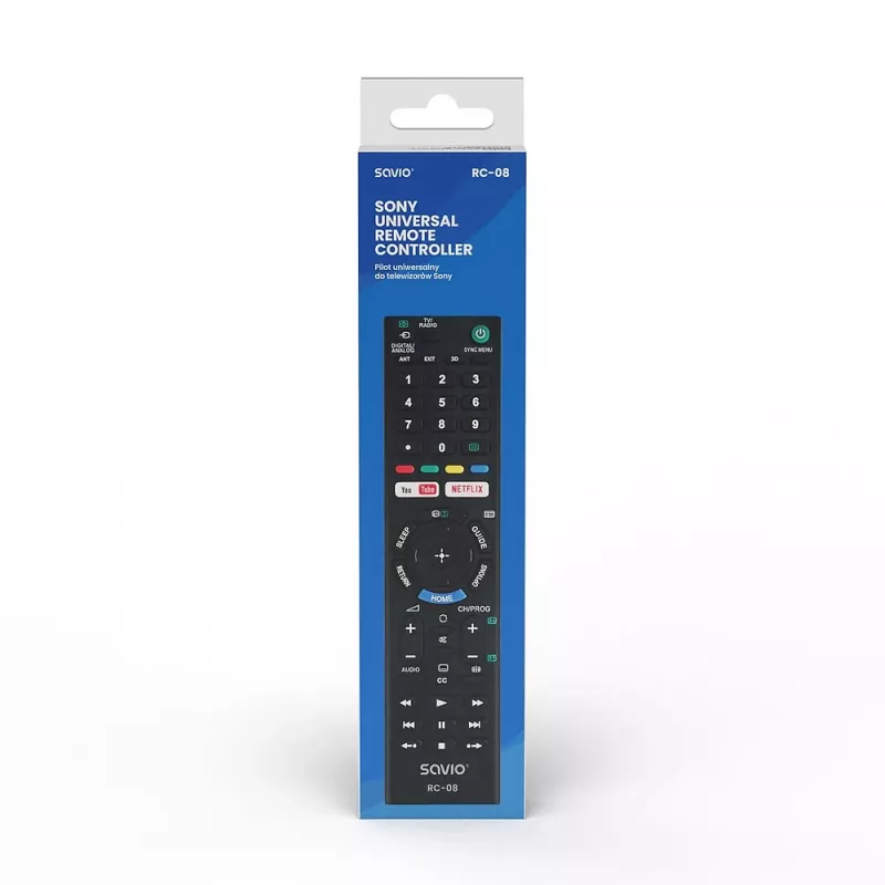 Savio RC-08 diaľkový ovládač TV tlačidlá
