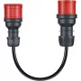 Adaptér pre Gemini flex 11 kW, CEE červený trojfázový striedavý prúd 16A > CEE červený 32A (čierny, 30 cm)
