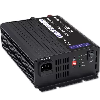 Nabíjačka QOLTEC Monolith 20 A 12 V pre LiFePO4, AGM, GEL, SLA batérie