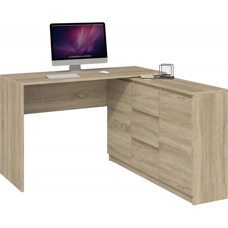 Topeshop BIURKO PLUS SONOMA počítačový stôl dubová farba