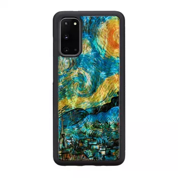 Ochranné puzdro iKins pre Samsung Galaxy S20 – čierny dizajn Hviezdna noc