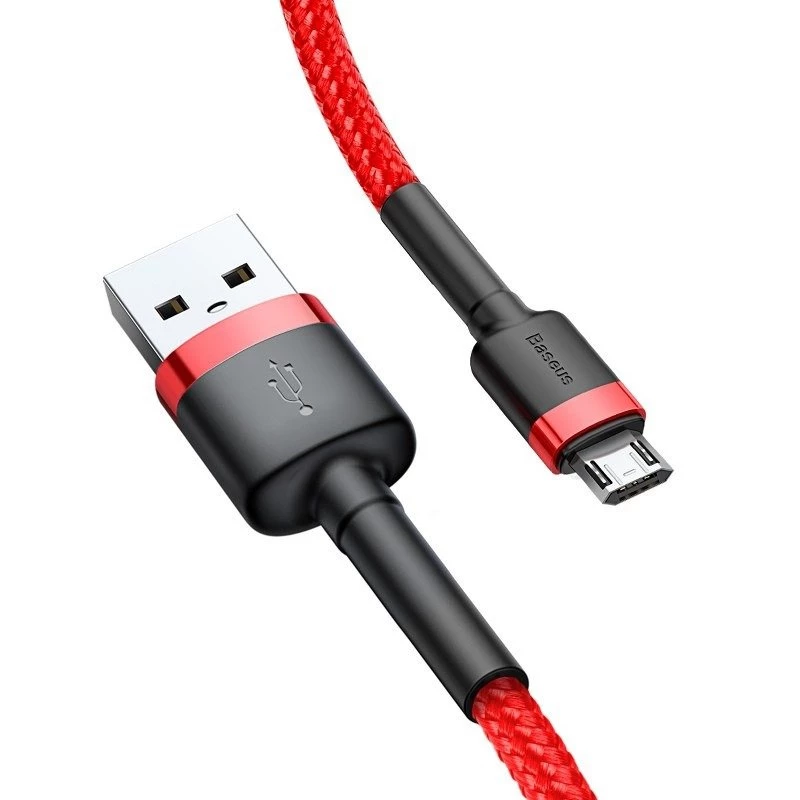 USB kábel Baseus CAMKLF-C09 2m USB A na Micro-USB B červený