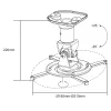 Stropný držiak LogiLink BP0003 maximálna hmotnosť 15 kg biely