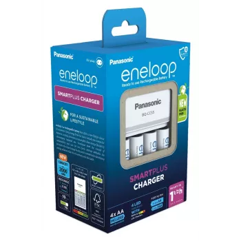 Nabíjačka batérií PANASONIC Eneloop Smartplus BQ-CC55 + 4x AA 2000 mAh (K-KJ55MCD40E)
