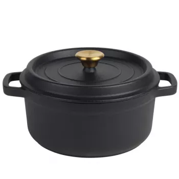 Liatinový hrniec na dusenie Russell Hobbs 24 cm, čierny