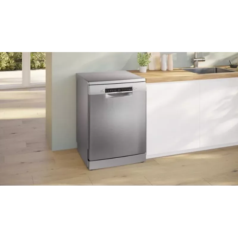 Bosch SMS4EVI04E voľne stojaca umývačka riadu, 13 súprav riadu, 46 dB, energetická trieda D, Home Connect, 60x60x84,5 cm, oceľová