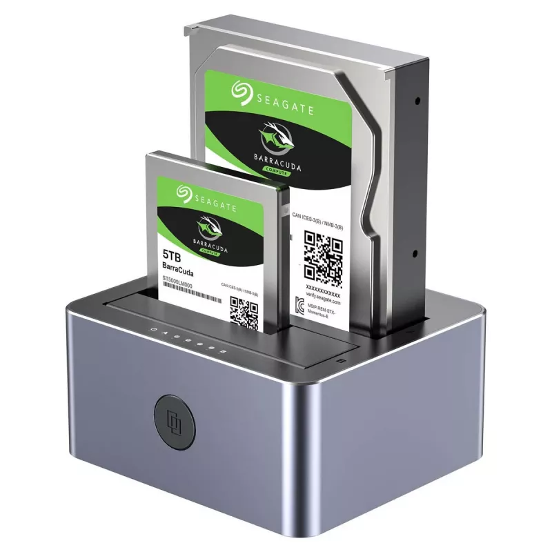 Dokovacia stanica Unitek 51642 pre 2,5 inch/3,5 inch SATA disky, USB-C 10 Gbit/s, 2 pozície, hliník