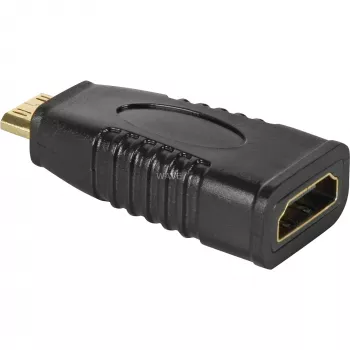 Wentronic Goobay HDMI™ adaptér, HDMI standard samica (Typ A), čierna - HDMI™ A samica>HDMI™ C (Mini) samec (68841)