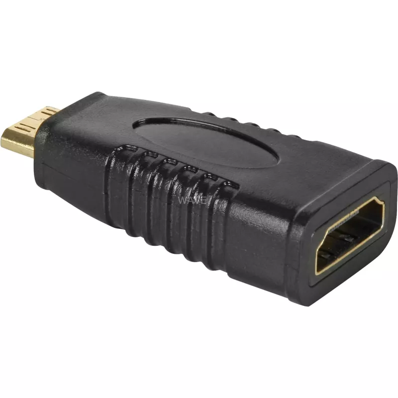 Wentronic Goobay HDMI™ adaptér, HDMI standard samica (Typ A), čierny - HDMI™ A samica>HDMI™ C (Mini) samec (68841)