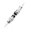 Spirálový kábel USB Ducky White Edition DACOC2-WHT1, odnímateľný, biely spirálový dizajn