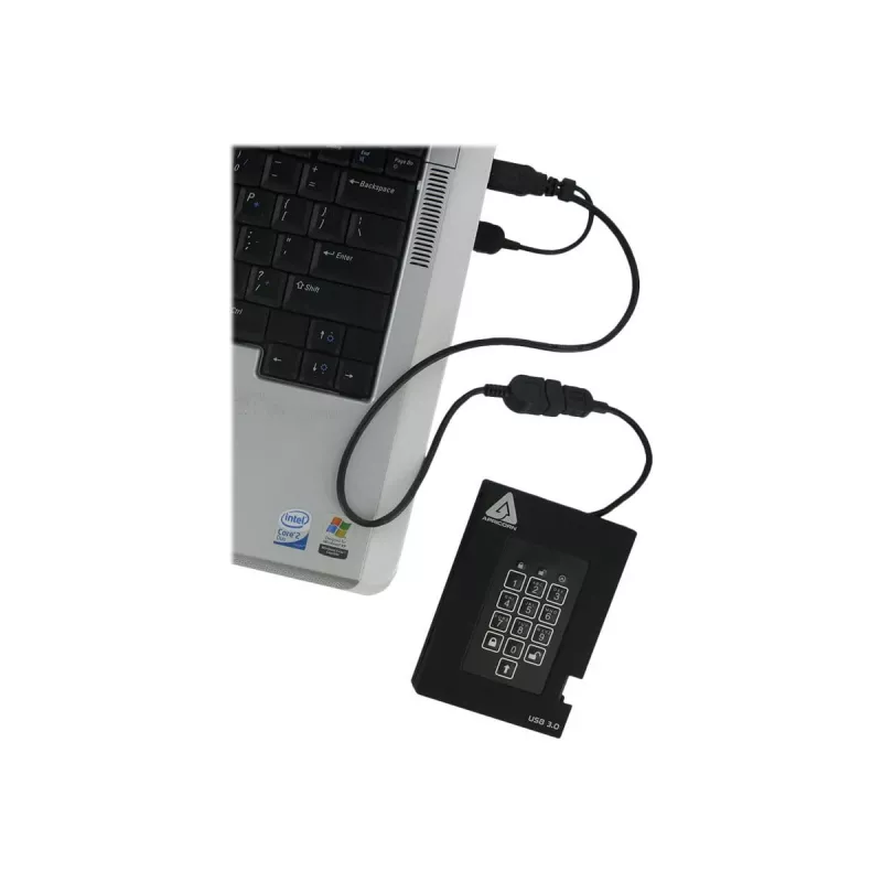 Apricorn SSD ext. 2,5 1TB Aegis Padlock Fortress USB 3.0 256-bit AES-XTS, FIPS 140-2 Lvl2, 4user (A25-3PL256-S1000F)