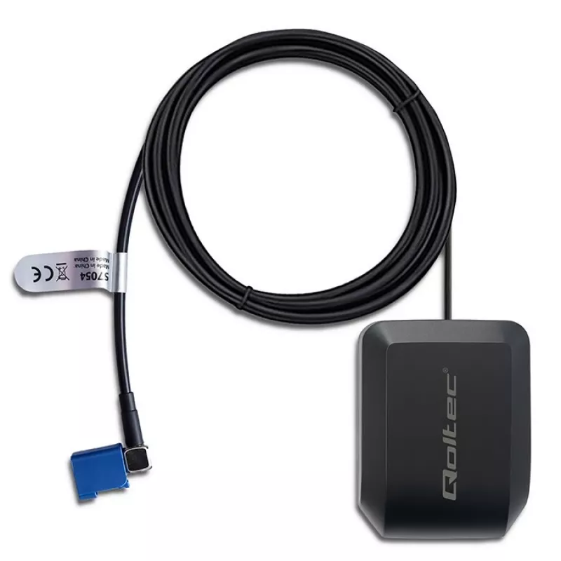 GPS GLONASS anténa QOLTEC 57054 s magnetickou základňou, 28 dB zosilnenie