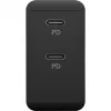 Interiérová nabíjačka Goobay 61757 rýchle nabíjanie USB Type-C 2 porty čierna