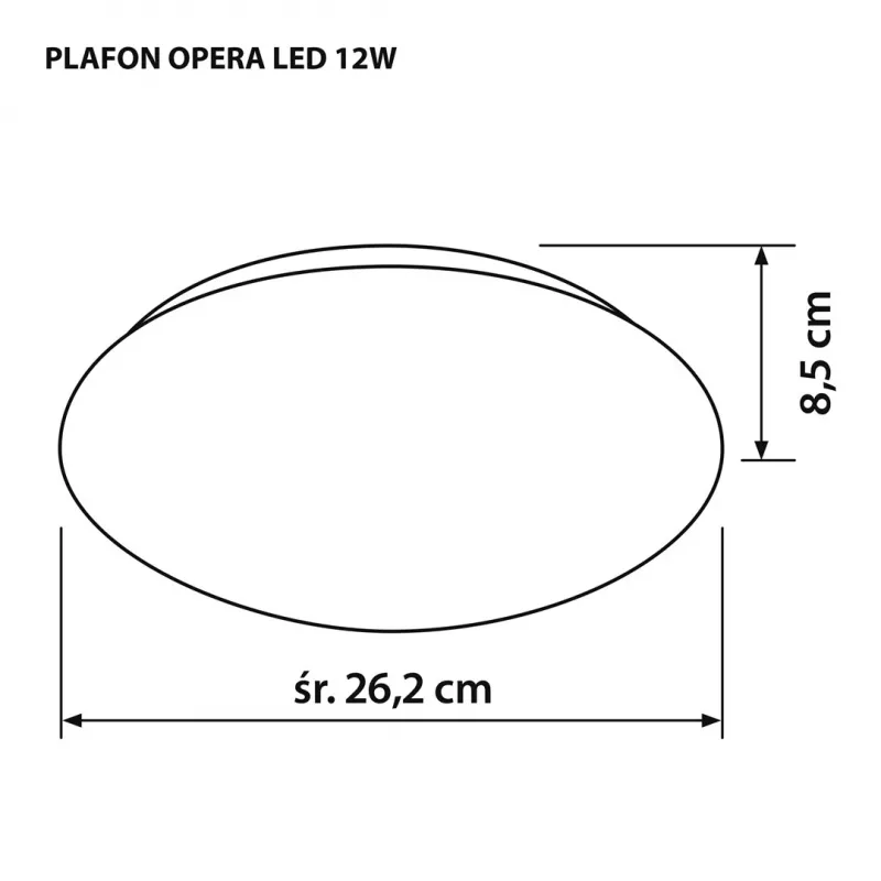 Moderné LED stropné svietidlo Activejet OPERA LED 12W