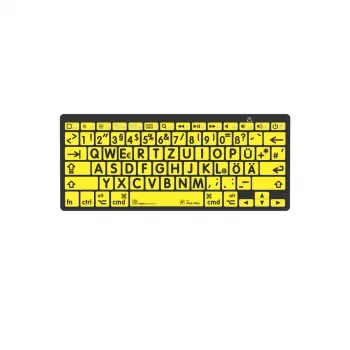 Logickeyboard LKB-LPBY-BTON-DE klávesnica Bluetooth QWERTZ nemecká čierna - žltá (LKB-LPBY-BTON-DE)