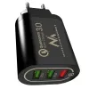 USB nástenná nabíjačka MACLEAN MCE479B — 3x USB porty, 18W celkový výkon, kompaktná