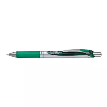 Zasúvací gélový roller Pentel EnerGel Xm zelený