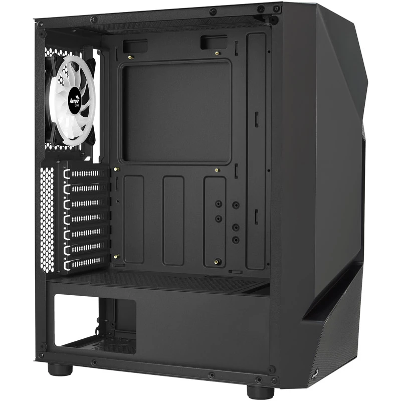 Aerocool Scape-G-BK-v2 Midi-Tower, Tempered Glass, FRGB - čierna
