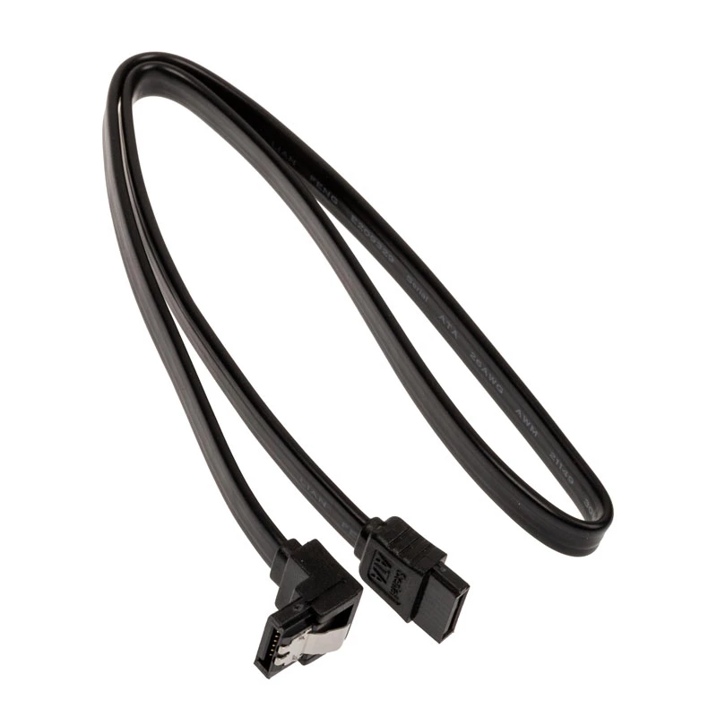 SATA kábel Akasa Proslim 90° 50 cm — pravoúhly SATA dátový kábel, 50 cm