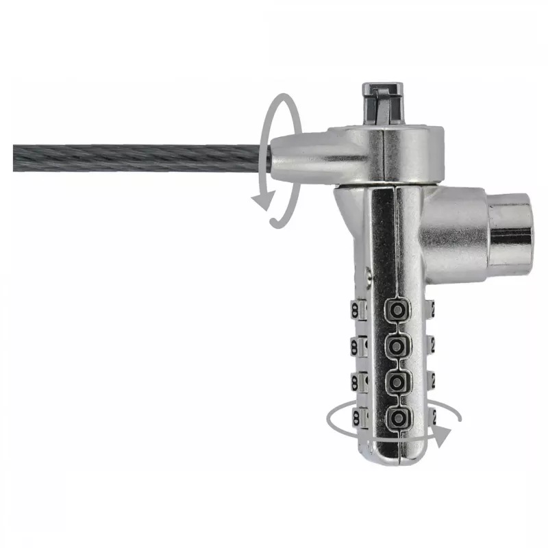 Dicota bezpečnostný kábel T-Lock, kombinácia, uzavretý 3x7mm slot