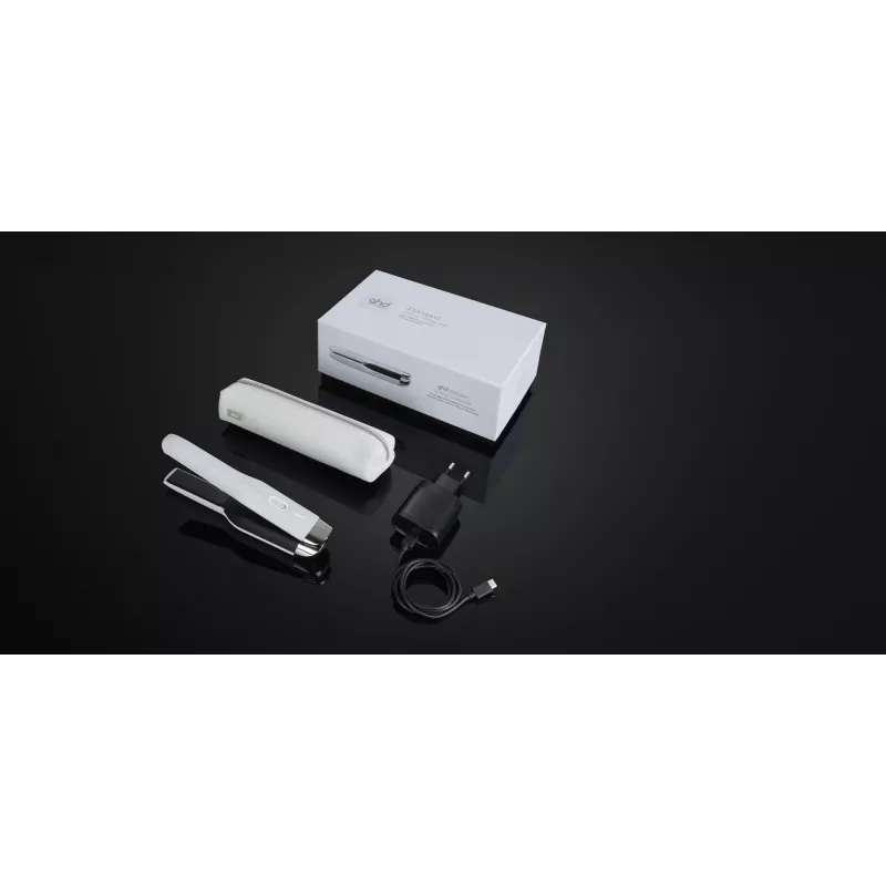 Žehlička na vlasy GHD Unplugged Warm White lítium-iónová 300g