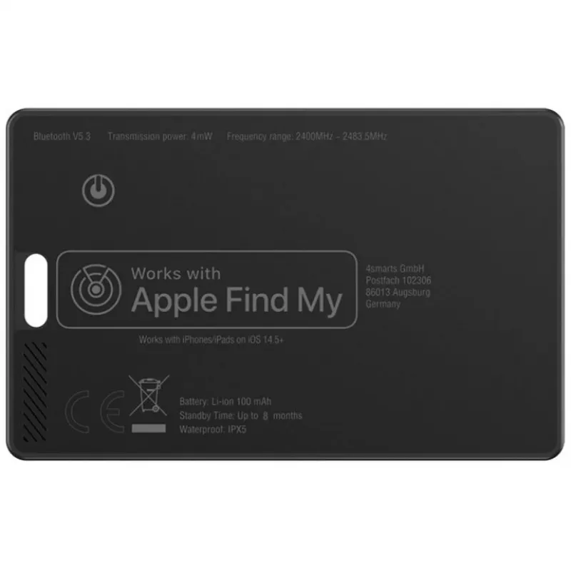 4smarts lokalizátor SkyTag Card ReCharge, čierny