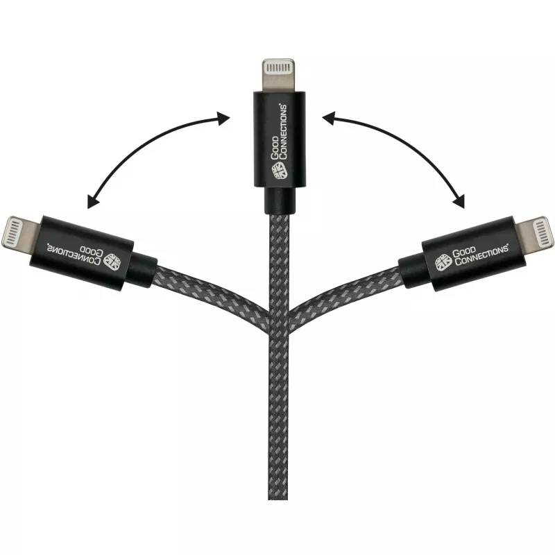 Good Connections USB 2.0 nabíjací a dátový kábel pre iPhone/iPad/iPod USB-C konektor samec na Lightning - Kvalitne spracovaný a oficiálne od Apple ce