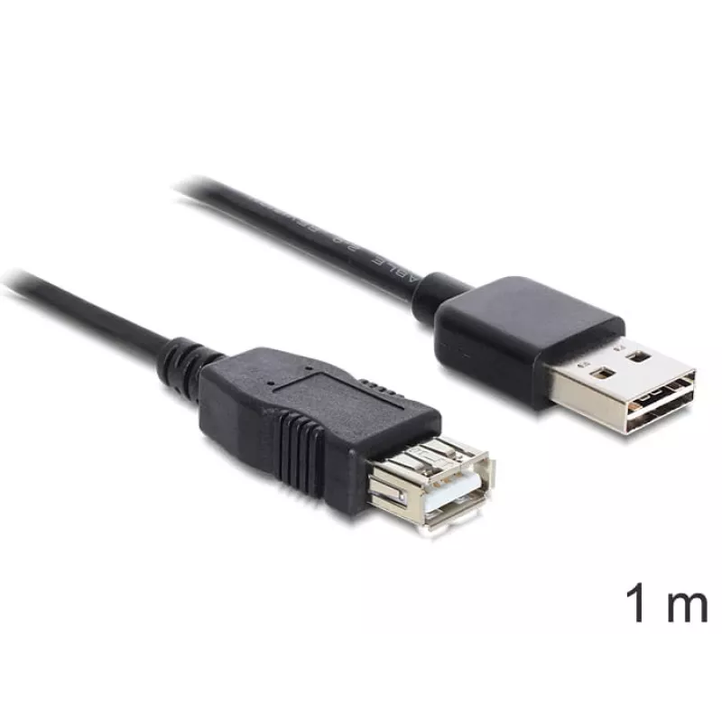 USB kábel DeLOCK EASY-USB 2.0-A 1m čierny