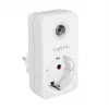 LogiLink PA0263 Adaptérová zástrčka so súmrakovým senzorom, biela, typ F