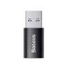 Adaptér Baseus Ingenuity USB Type-A (konektor samica) na USB Type-C (konektor samec) 10 Gbit/s, čierny, 14×22×8 mm