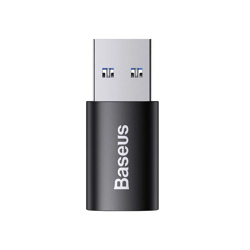 Adaptér Baseus Ingenuity USB Type-A (konektor samica) na USB Type-C (konektor samec) 10 Gbit/s, čierny, 14×22×8 mm