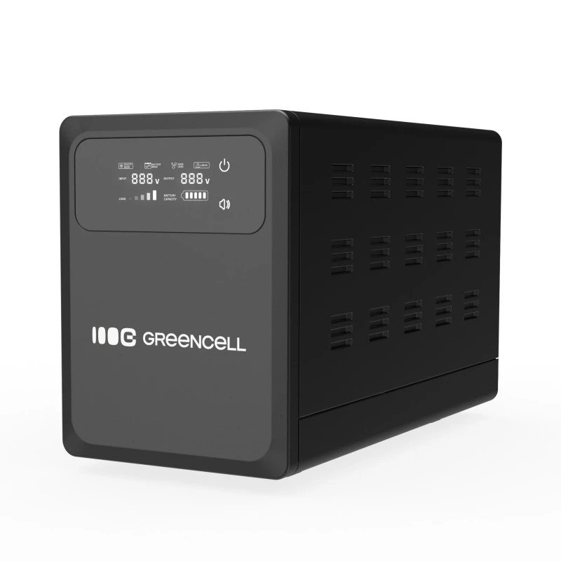 Green Cell PowerCore UPSLPPC1000 1500VA / 1000W AVR záložný zdroj (UPS), 12 VDC, LCD, bez batérií