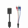 Kábel VGA na 3×RCA SBOX VGA-1022 M/M 2 m, VGA konektor na tri RCA composite, dĺžka 2 metre