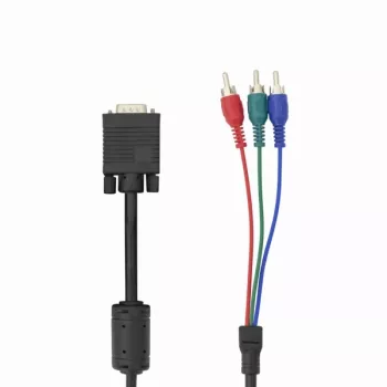 Kábel VGA na 3×RCA SBOX VGA-1022 M/M 2 m, VGA konektor na tri RCA composite, dĺžka 2 metre
