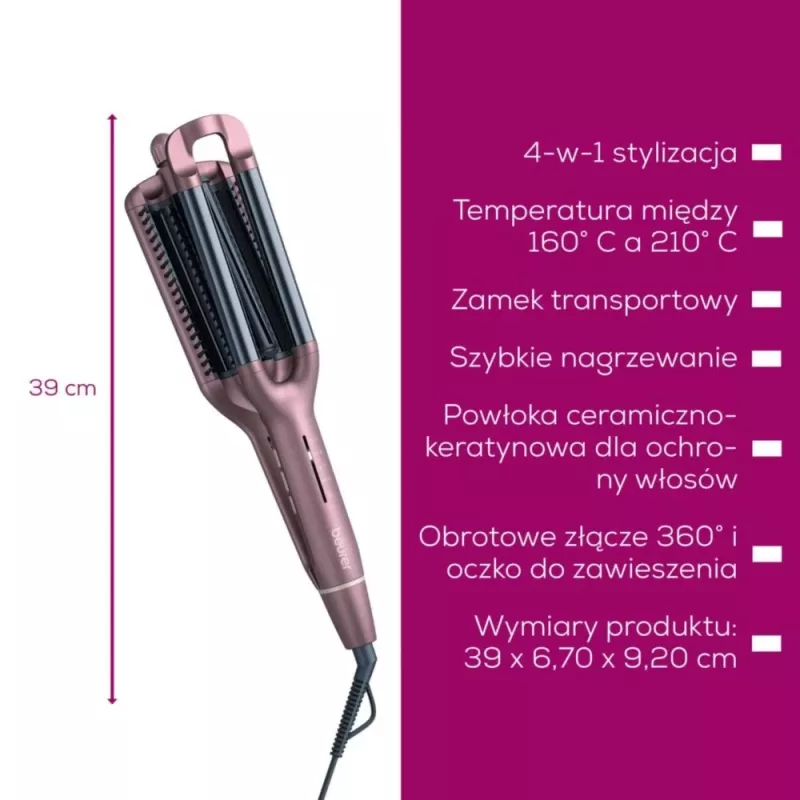 Styler na vlasy Beurer HT65 2-in-1 kulma a žehlička, model HT65