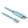 Delock adaptér USB 2.0 Type-A konektor samec na sériový RS-232 RJ45 konektor samec 2 m modrý