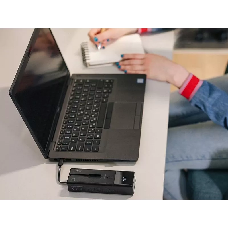 Prenosná powerbanka TRACER Quant 10000 mAh Li-Ion, PD & QC3.0, 3 konektory (2×USB-C, 1×USB-A), 100W, čierna