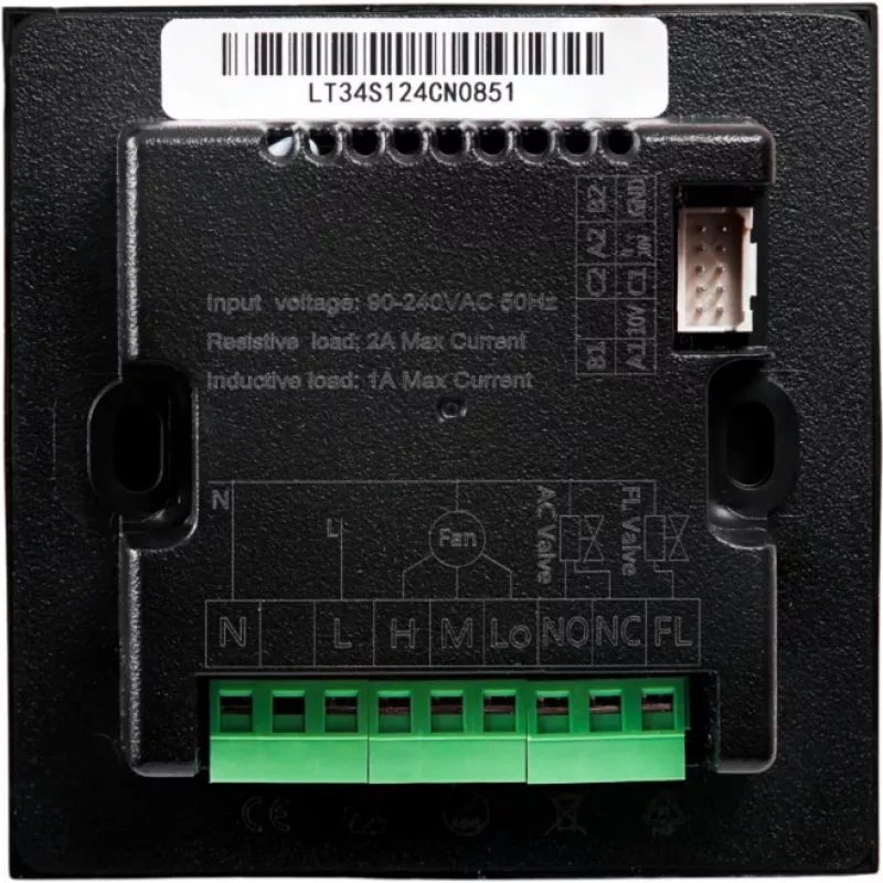 Shelly LinkedGo ST802-B inteligentný HVAC termostat, Wi-Fi, Bluetooth, kompatibilný s Apple Home a Google Home, čierny