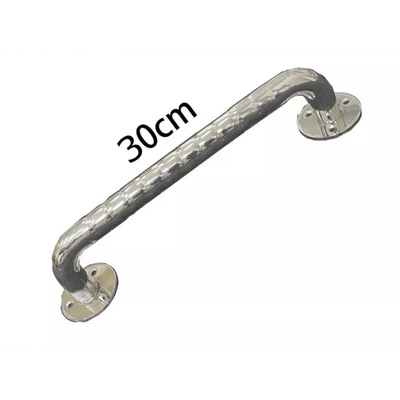 Drážkovaná nerezová madlo do kúpeľne 30 cm